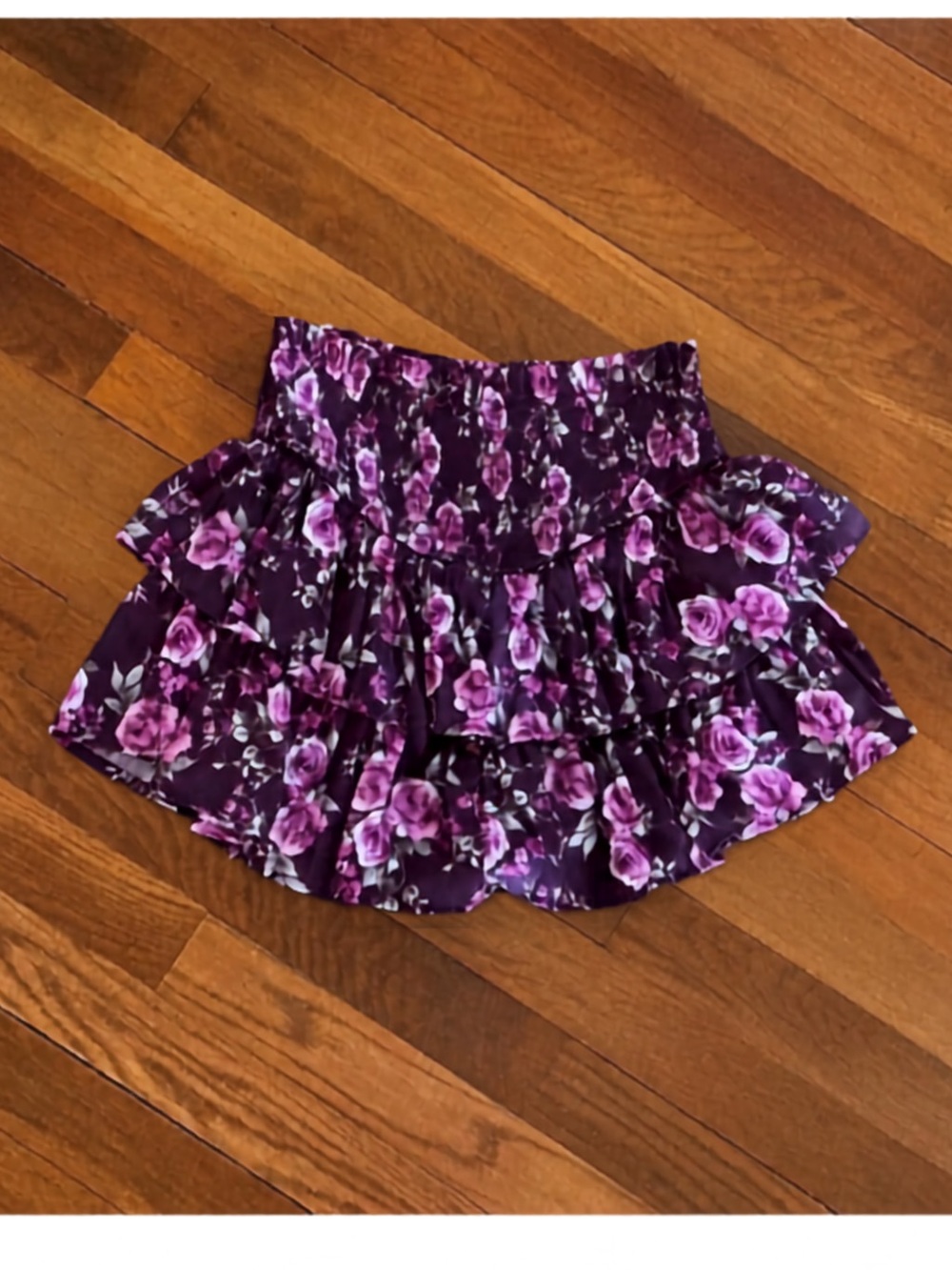 NWT Altar’d State Wellington Wine Tasting Tiered Mini Skirt Skort S